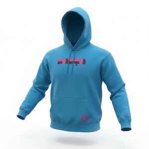 Rare Nike FC Barcelona FCB Teal/Pink  Spellout Logo Pullover Hoodie Mens Large